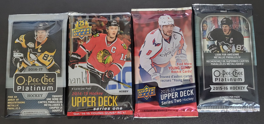2014-17 4 Pack Upper Deck NHL High-value packs - see pack details within lot inf