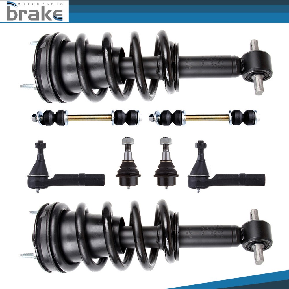 2007-2013 Chevy GMC Front Suspension Kit - Struts Ball Joints Tie Rods Sway Bar