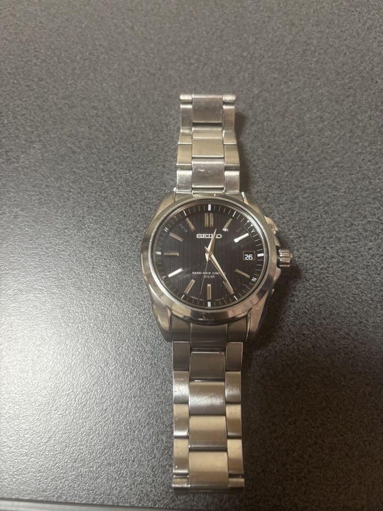 Seiko Black Stainless Steel Analog Watch for Men  