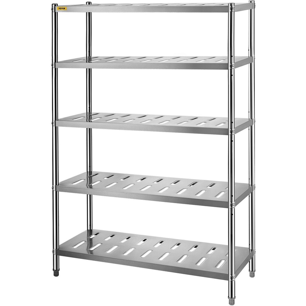 VEVOR Storage Shelf, 5-Tier Storage Shelving Unit, Stainless Steel Garage Shelf,