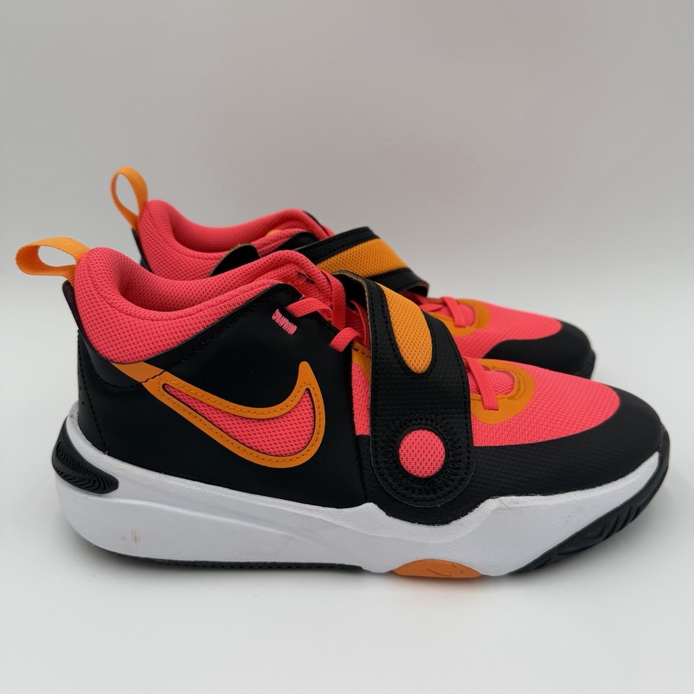 Nike Team Hustle D11 Basketball Shoes Sneakers Black Pink Size 7Y Big Kids