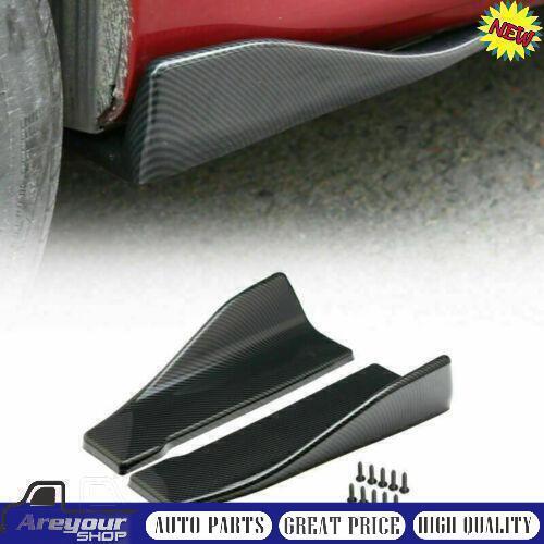 2pcs 35cm Rear Skirt Spoiler Lip Extension Winglet Splitters