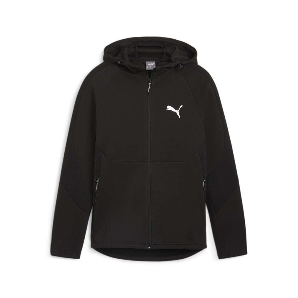Puma Evostripe Full-Zip Hoodie for Men in Black Casual Outerwear Style