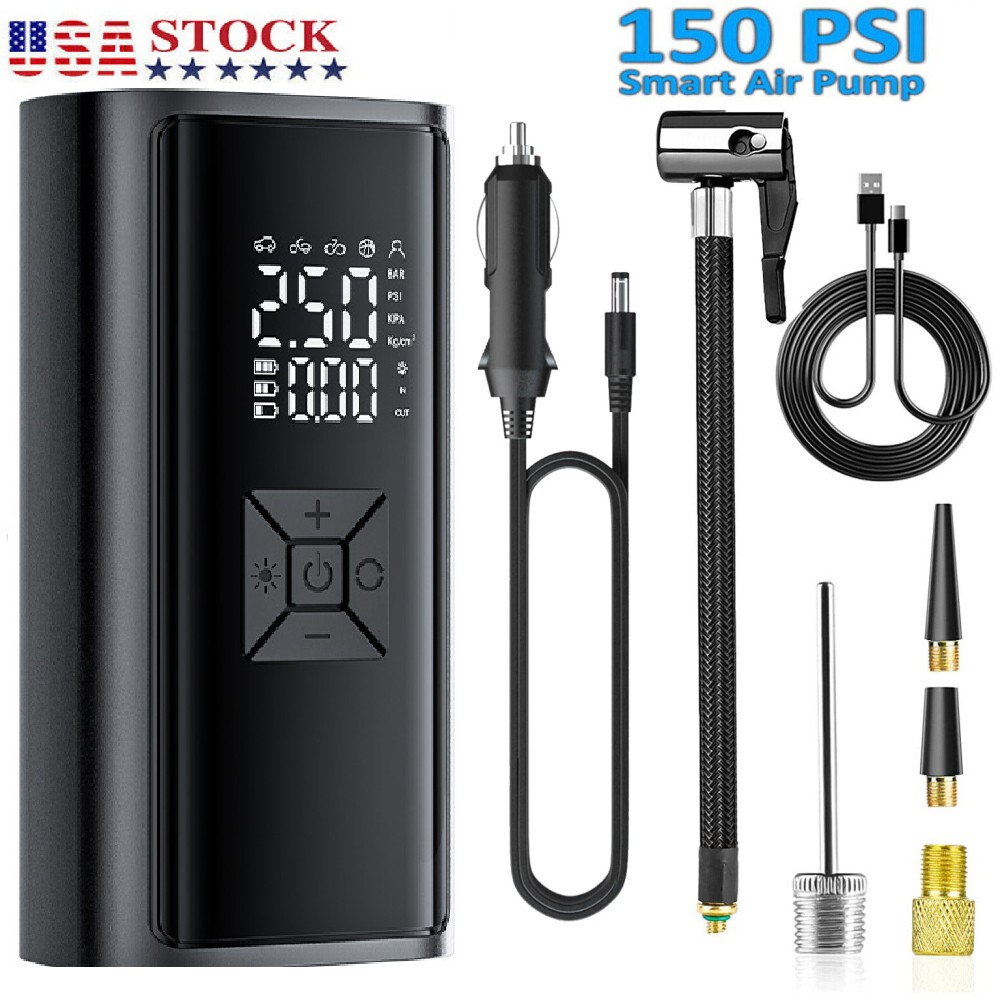 Car Tyre Inflator Cordless Digital USB Rechargeable Tire Air Compressor Pump US