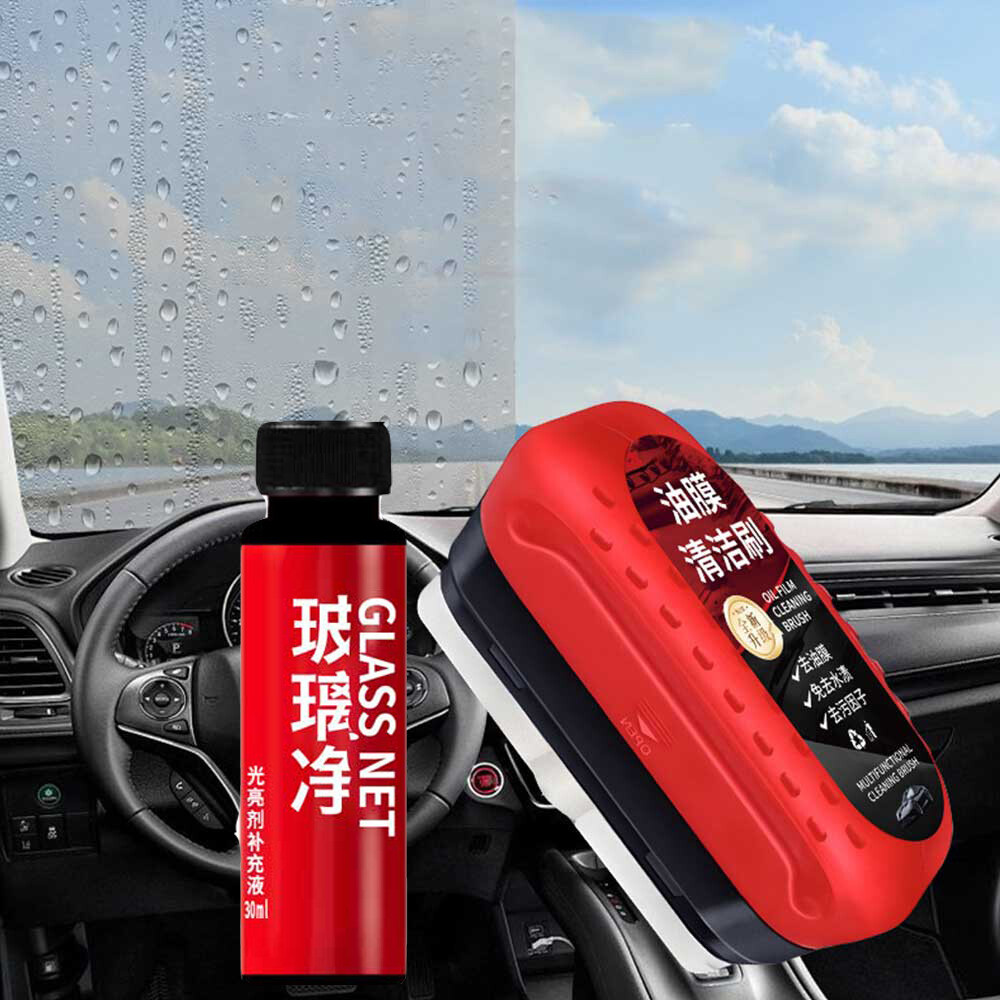 Car Glass Cleaning Brush Oil Film Remover Windshield Restoring Luster Agent