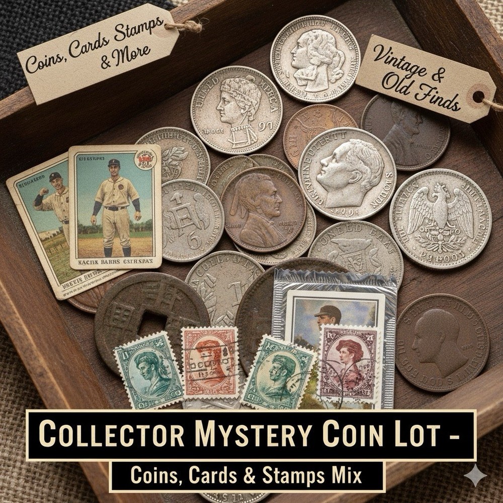 Lot Of Coins, Cards & Collectibles – American & World Mix Vintage Fun Cool Finds