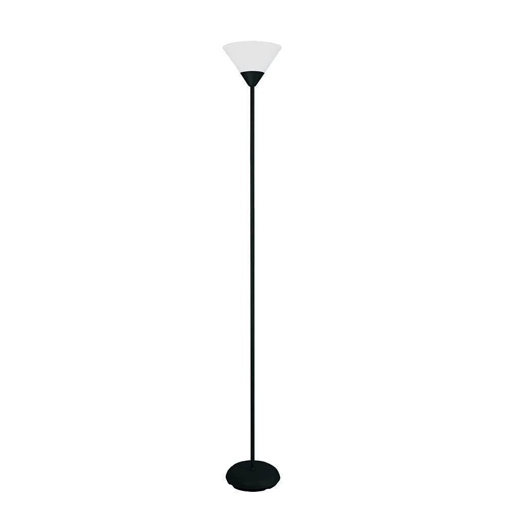 LF1011-BLK 1 Light Stick Torchiere Floor Lamp, Black