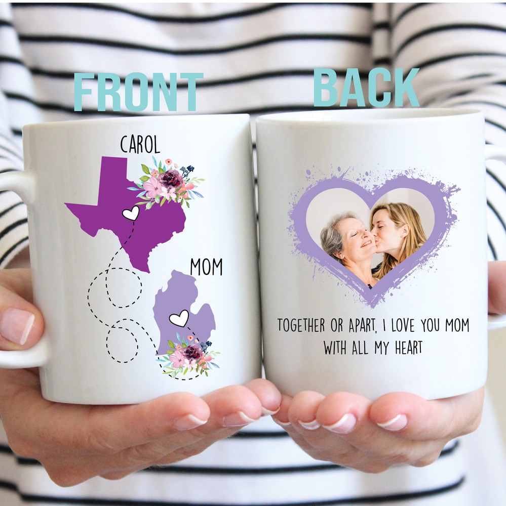 Long Distance Gift For Mom Custom Mom Mug Mother's Day Gift State To State Mug