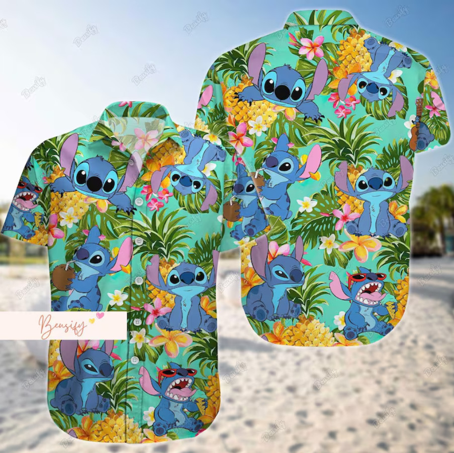 Stitch Vacation Hawaii Shirt US Size All Over Print Father Day Gift Best Price-image