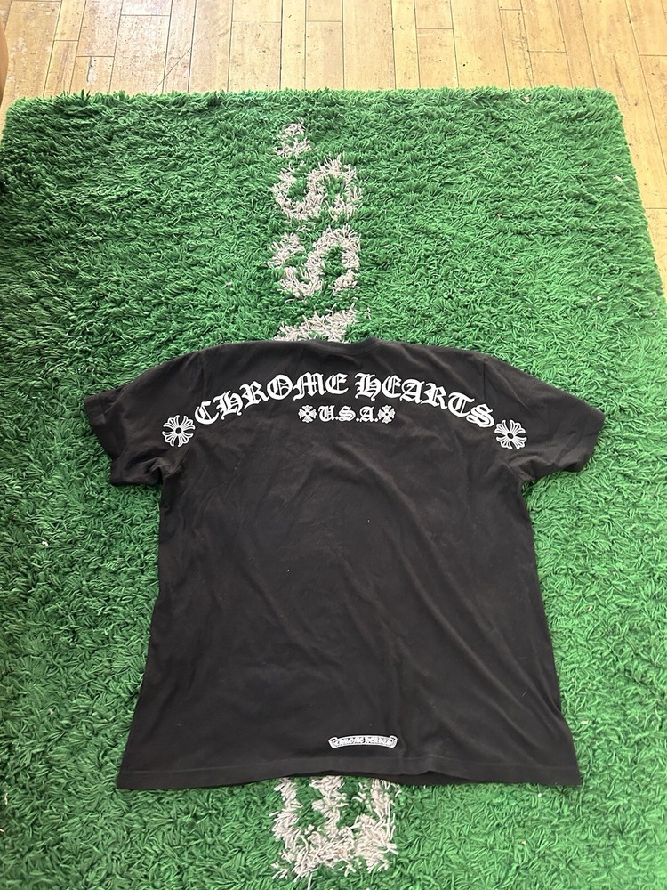 Size XXL- Chrome Hearts USA script Tee Black
