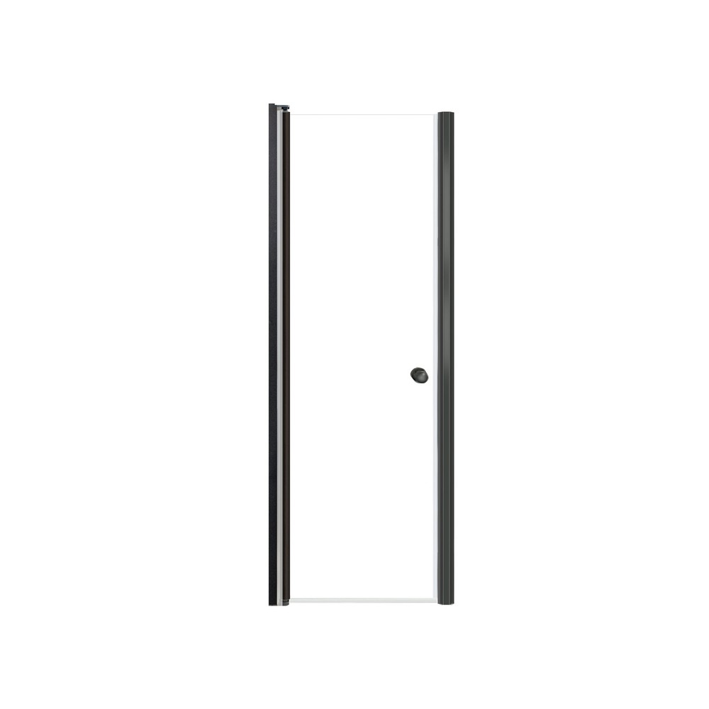 Transolid Lyna 70H x 26W Frameless Black Pivot Shower Door LSD267006C