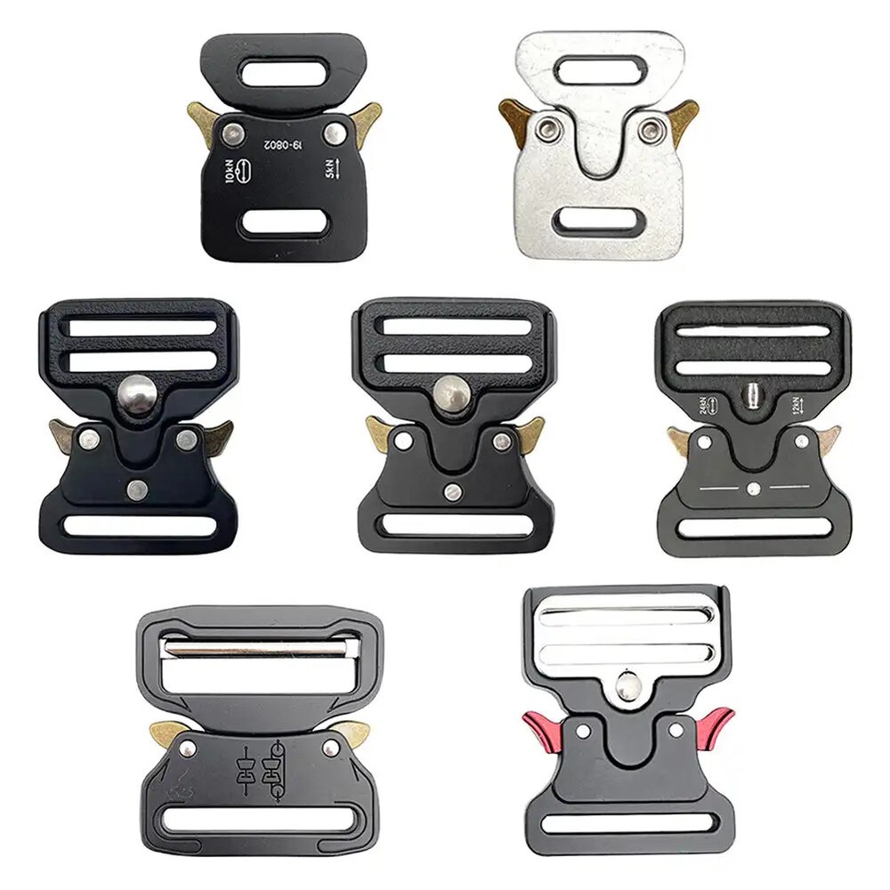 Quick Release Tactical Belt Buckle Set in Zinc Metal Silver