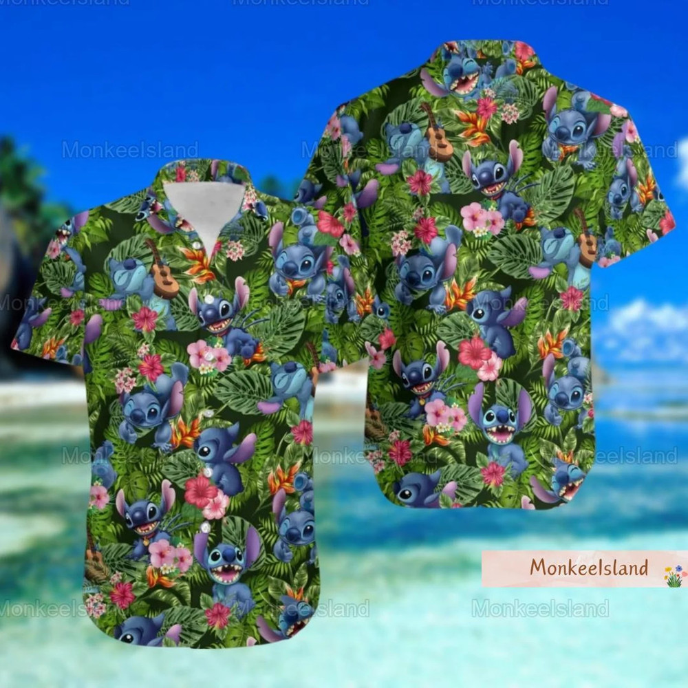 Lilo And Stitch 3D HAWAII SHIRT All Over Print Father Day Gift Best Price-image