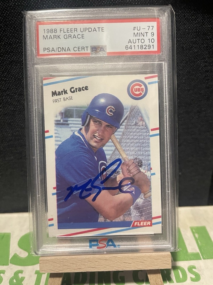 1988 Fleer Update - Mark Grace #U-77 (RC) (AU) PSA 10 Auto