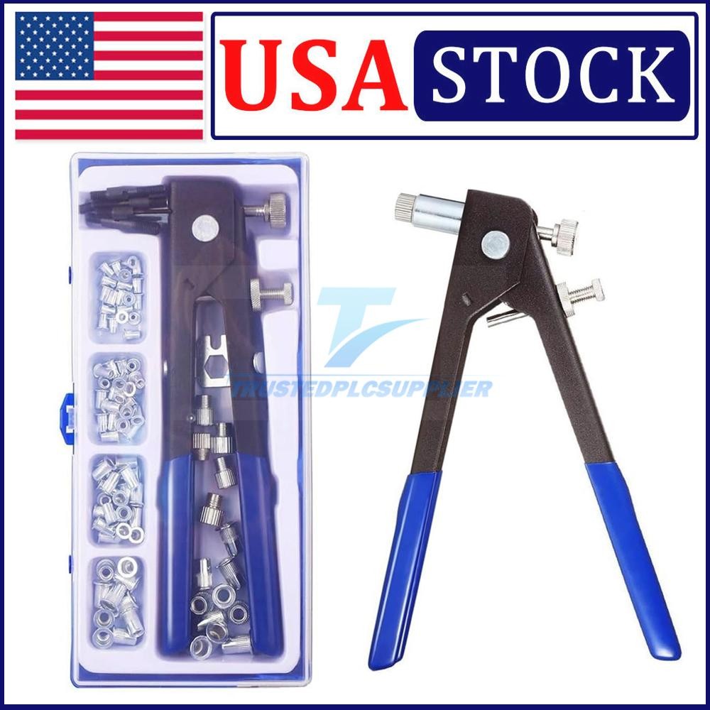86Pcs Heavy Blind Rivet Nut Tool Kit Hand Riveter Wrench Threaded Insert Rivnut