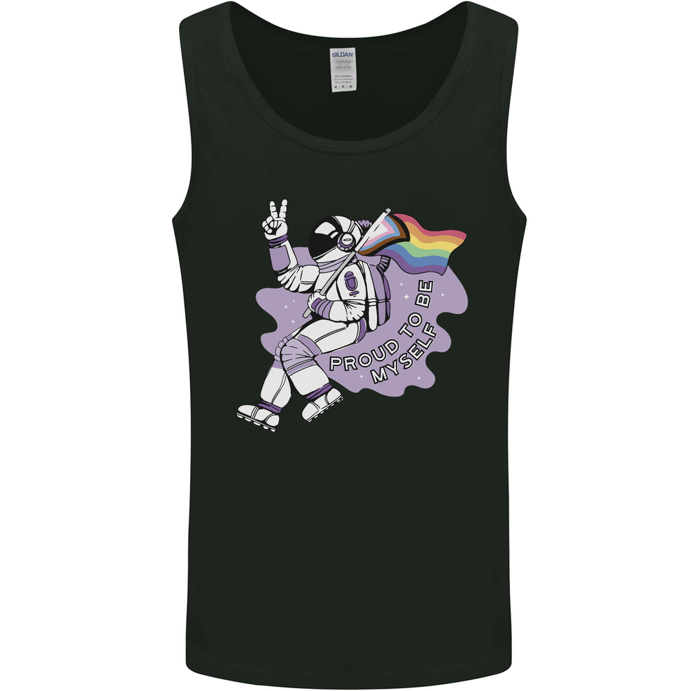 LGBT Astronaut Proud to Be Myself Mens Vest Tank Top