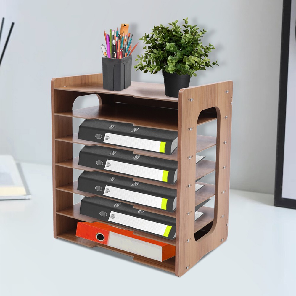 7 Tier Desk File Organizer for A4 Paper Letter Document Storage