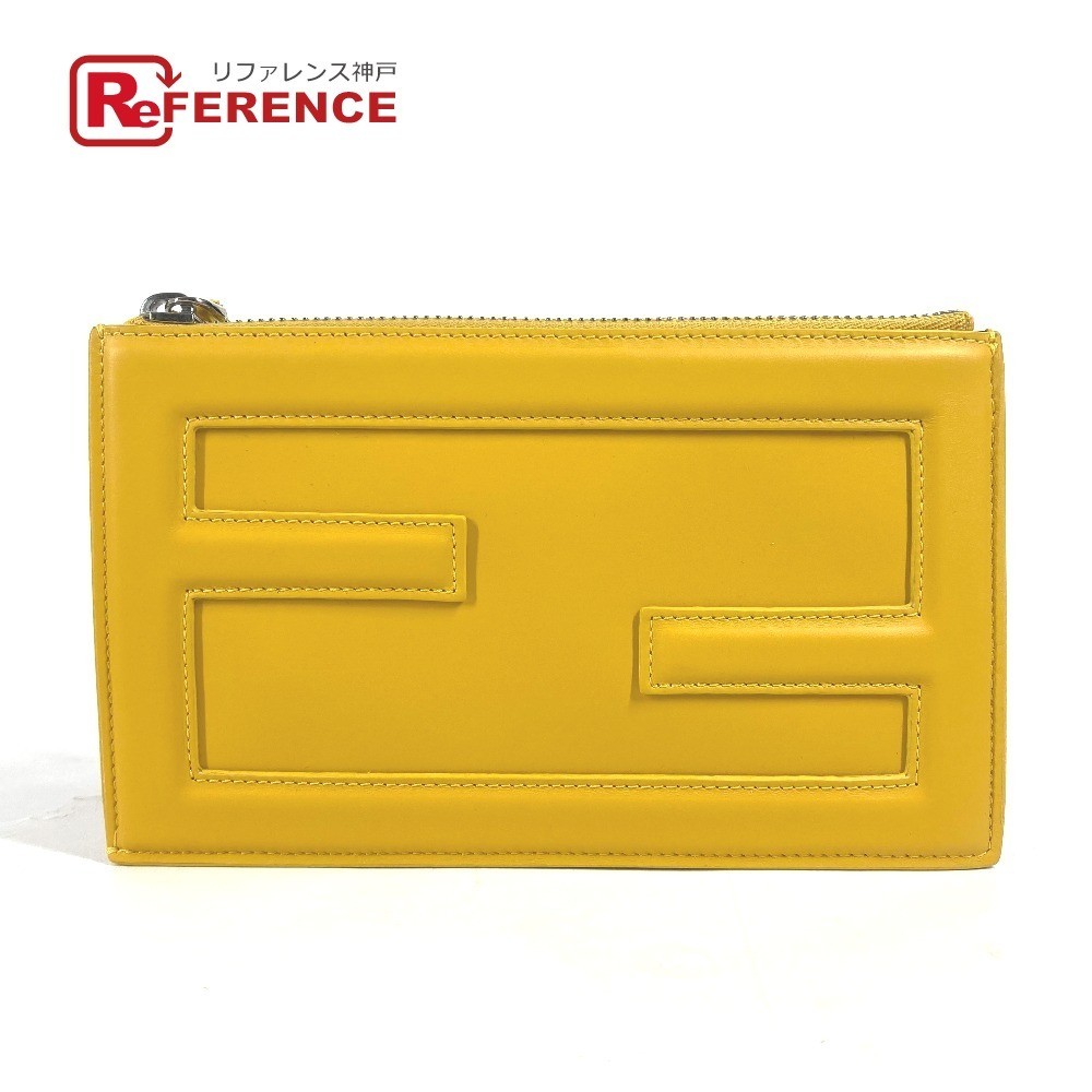 RARE FENDI FF Logo Bucket Pouch Bag 7N0114 in Excellent Condition