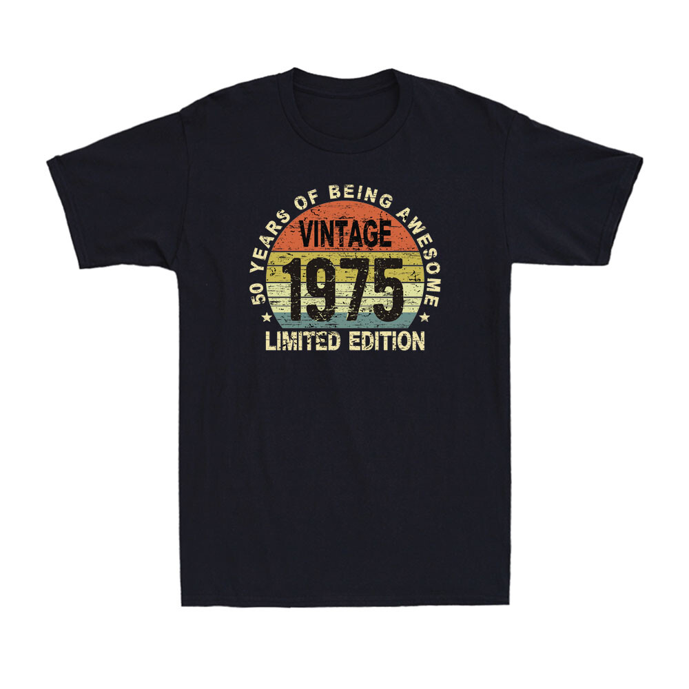 50 Year Old Gifts Vintage 1975 Limited Edition 50th Birthday Retro Men's T-Shirt