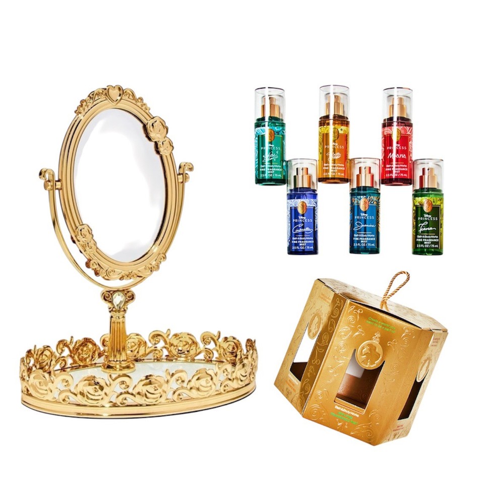 Disney Princess Bath And Body Works Belle Miror &  Mini Fragrance Gift Set