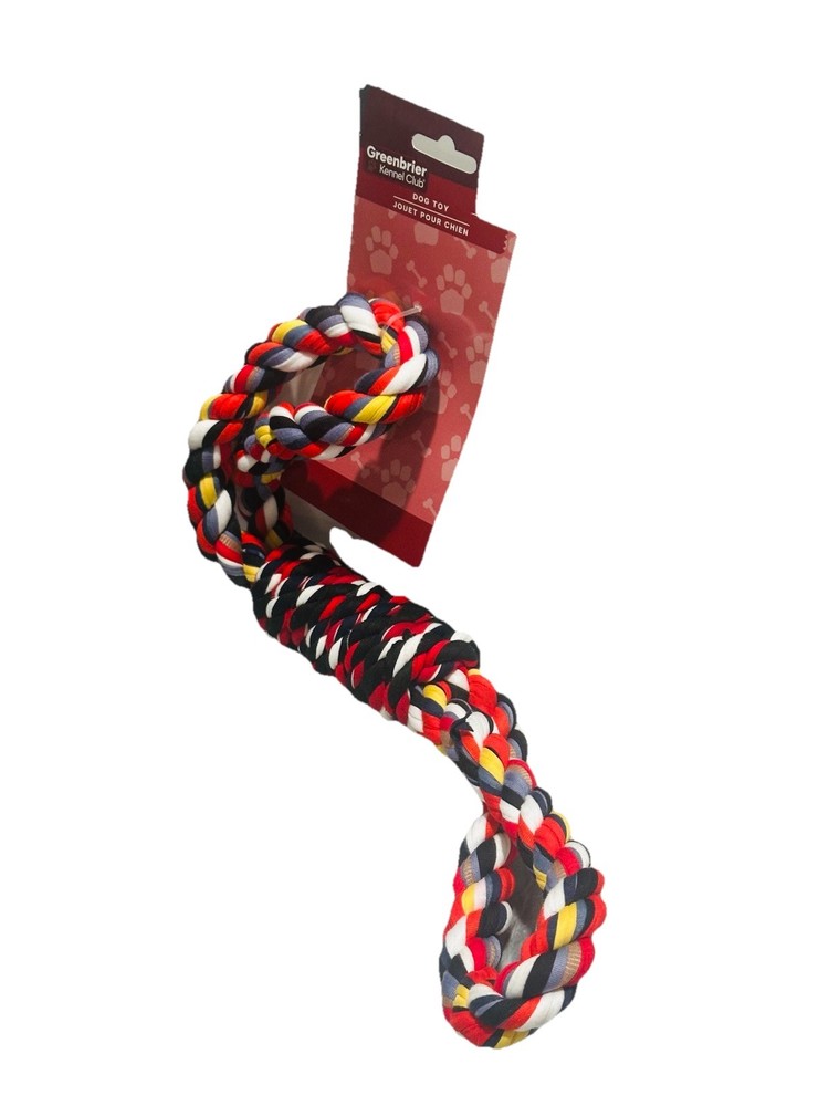 Multicolor Heavy Duty Rope Tug Toy with Interactive Knot for Dogs