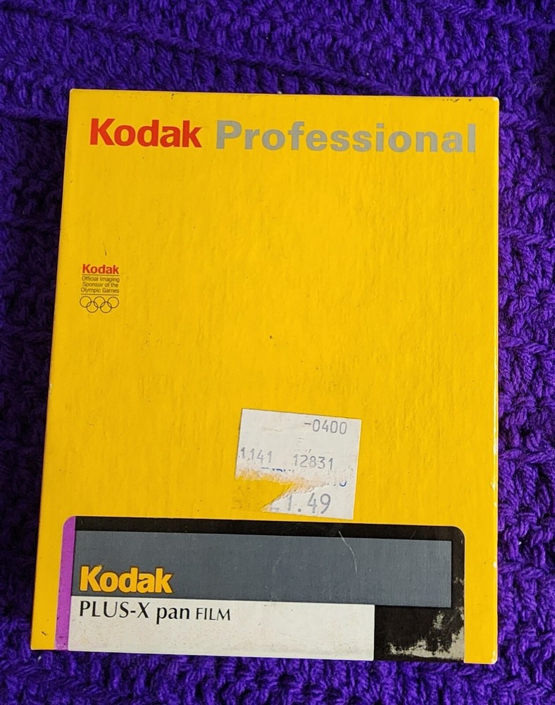 Kodak Plus X Pan Film 25 Sheets 4 × 5 Emul 8471 Pxt4147 Expired 02/2002