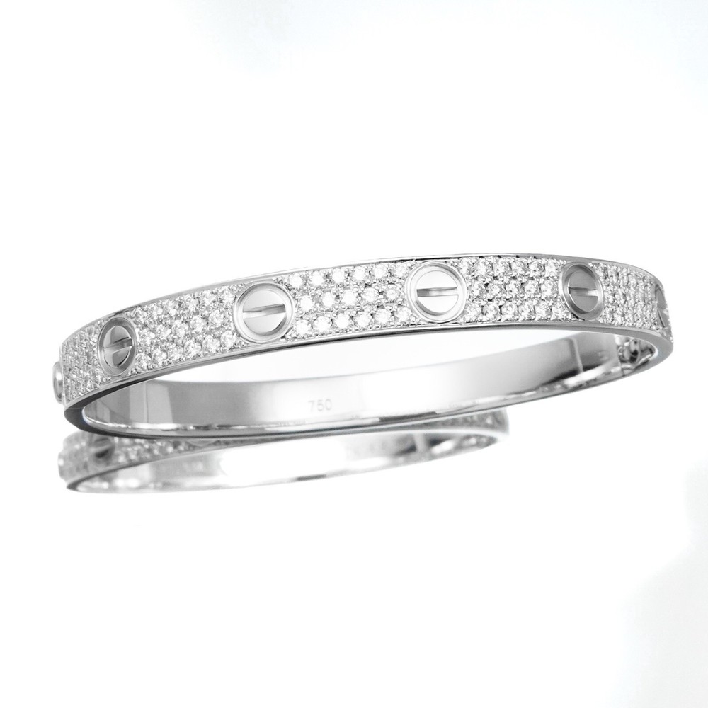 Cartier Love bracelet 16 in white gold with diamonds for women