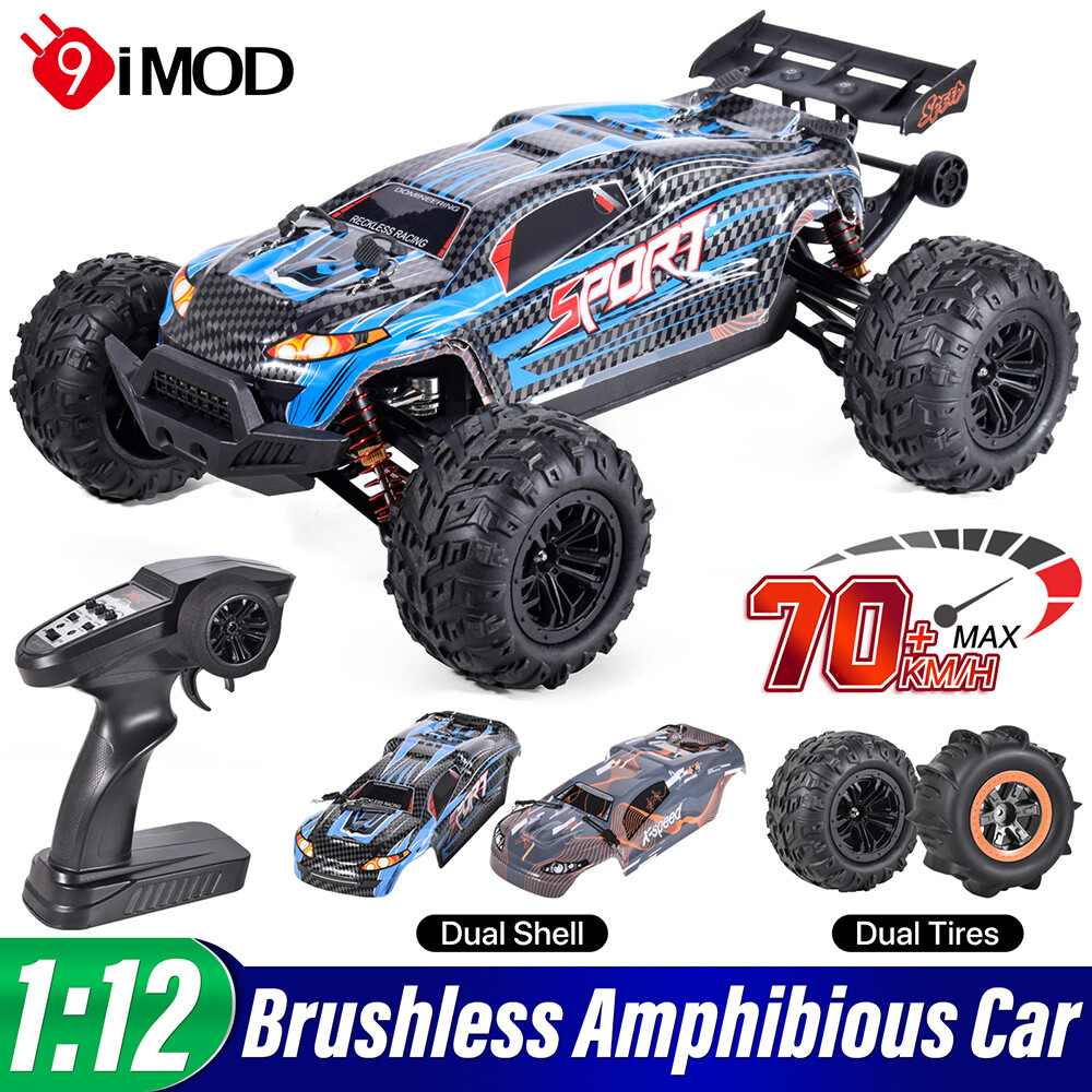 1/12 RC Monster Truck 4WD Brushless With 2 Body Shell Off-Road Tires Sand Tires