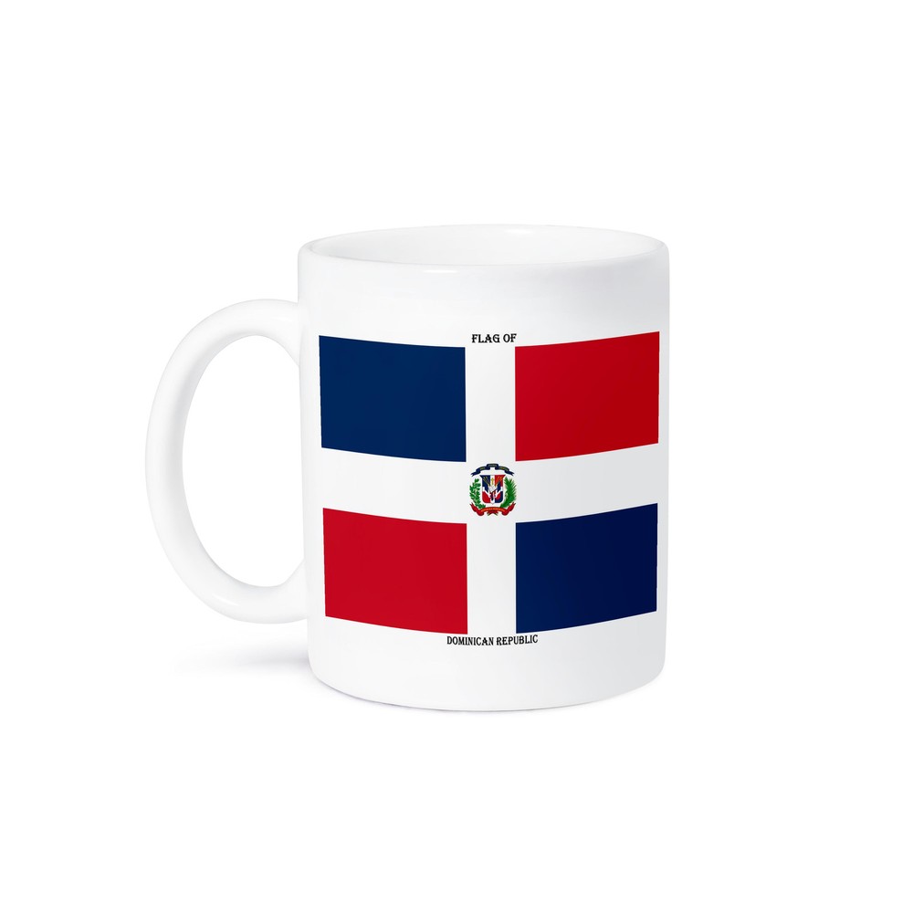 Dominican Republic Flag Design Ceramic Coffee Mug by 3dRose  