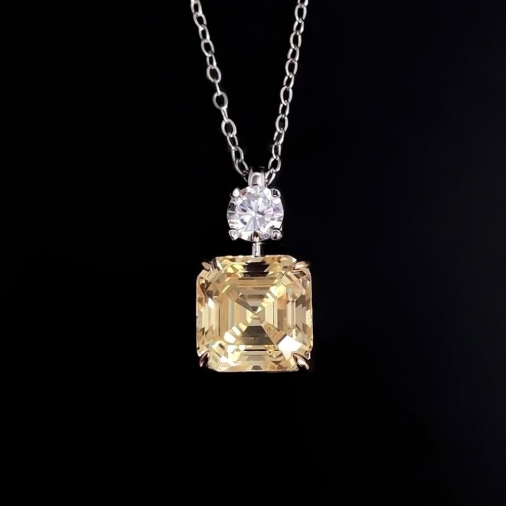 5.00 Ct Champagne Diamond Solitaire Pendant 925 Silver Cyber Monday Deal-image