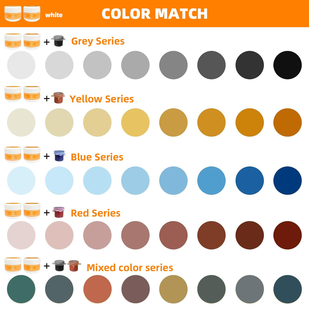 Granite Quartz Countertop Chip Filler Repair Kit Tile Fiberglass Porcelain Dents