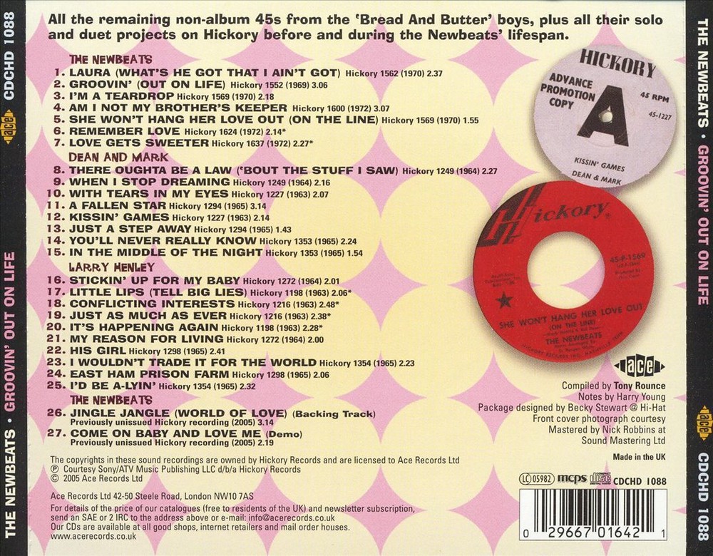 THE NEWBEATS GROOVIN' OUT ON LIFE NEW CD