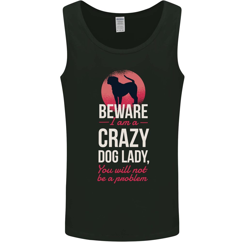 Camiseta sin mangas chaleco Crazy Dog Lady divertido para hombre