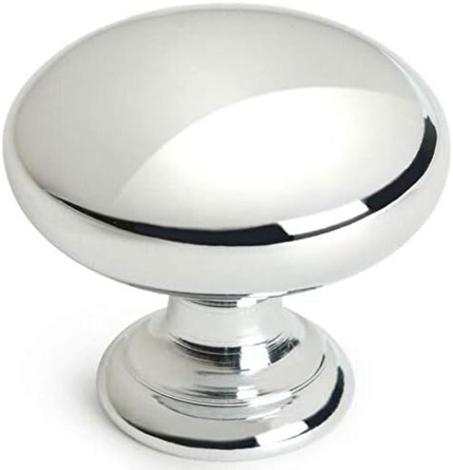 Affordable 25 Pack Polished Chrome Cabinet Hardware Knobs - 1-1/4'' Diameter