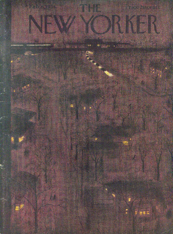 New Yorker cover Price suburban car to station 2/6 1954