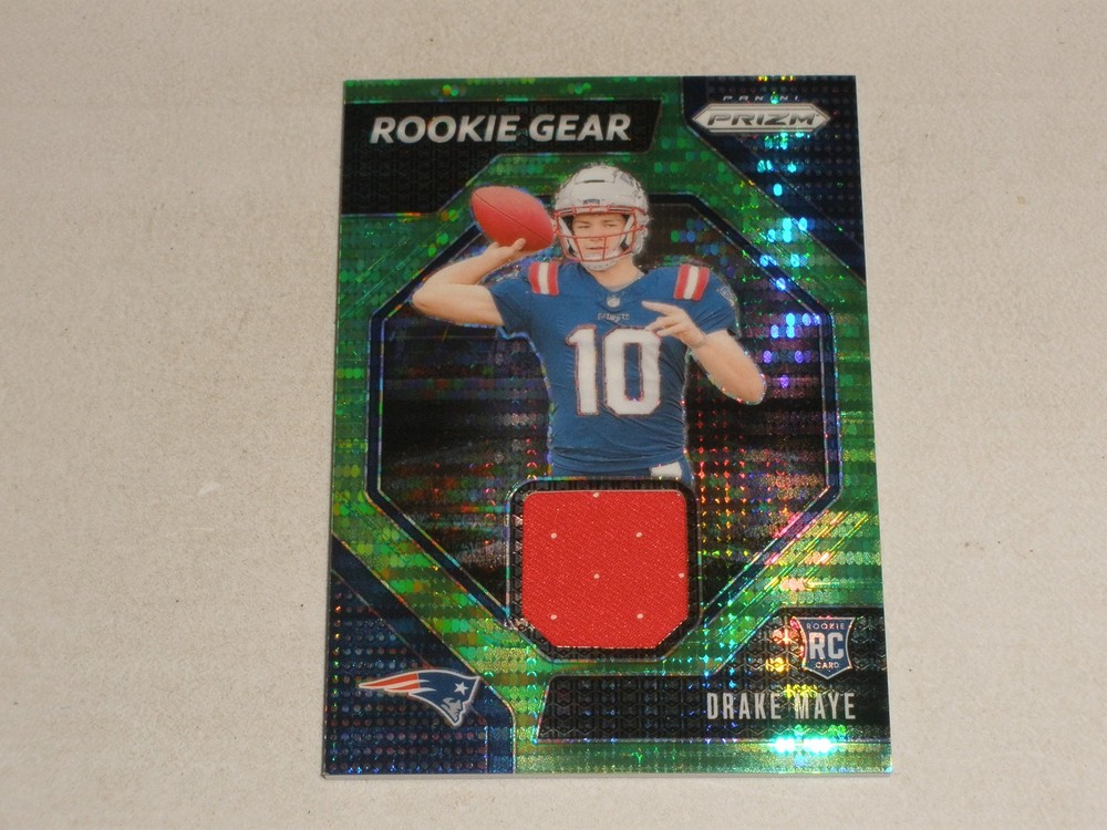 2024 Panini Prizm Rookie Gear Neon Green Pulsar Prizm Jersey #DME Drake Maye RC