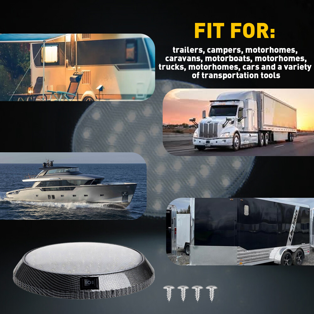 Universal 46-LED Interior Vehicle Indoor Car Roof Dome Ceiling Light White Lamp