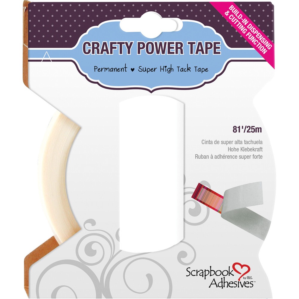 Scrapbook Adhesives Crafty Power Tape with Dispenser .25 inch X81