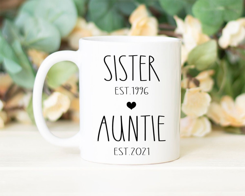 Sister Auntie Pregnancy Announcement New Baby Announcement Promoted To Aunt Gift