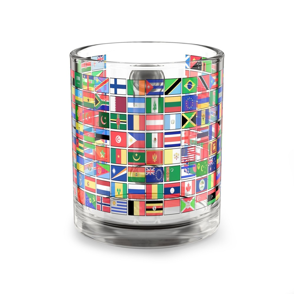 International Flags Glass Mug, 10oz - Ideal Travel Gift, Global Culture