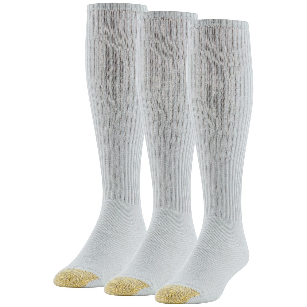 Men's Ultra Tec Performance Over-The-Calf Athletic Socks, Multipairs, White