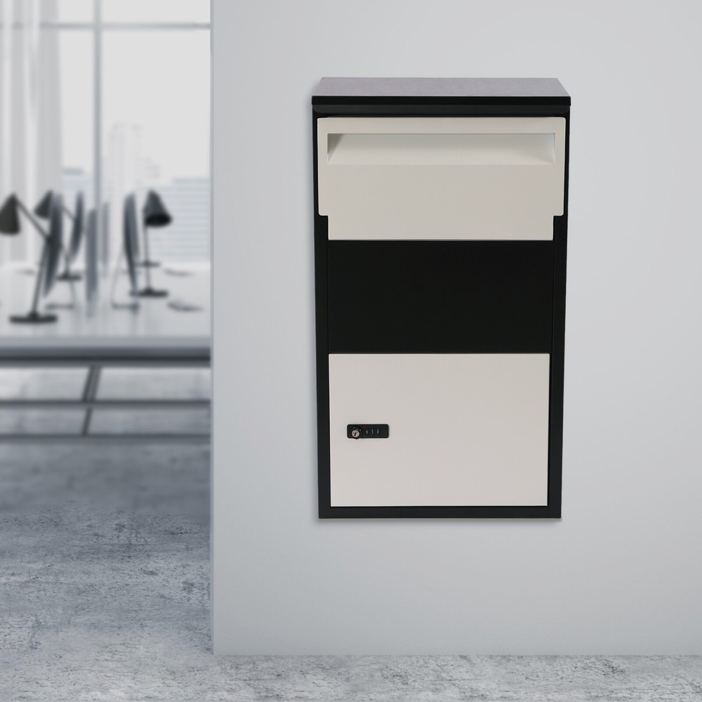 Large Lockable Steel Outdoor Parcel Post Drop Box for Mail and Packages