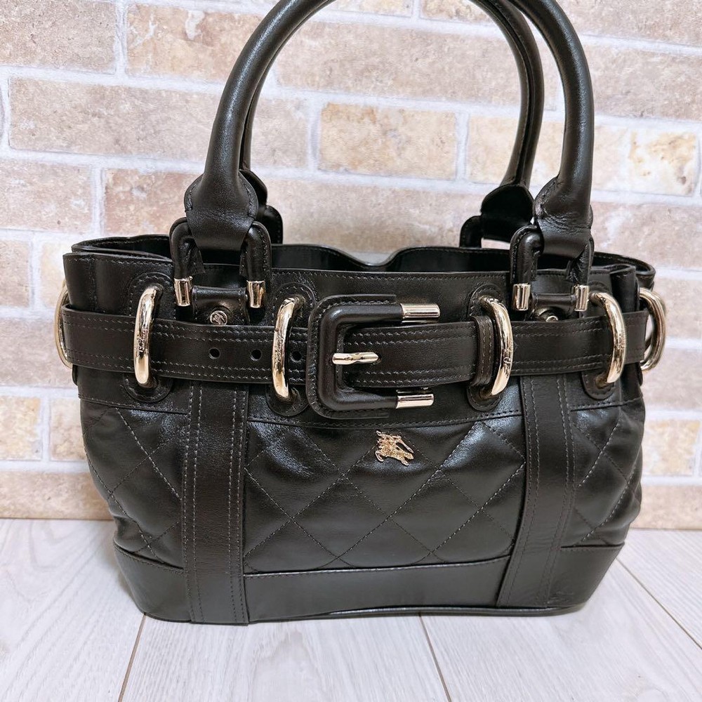 Burberry handbag Black Leather