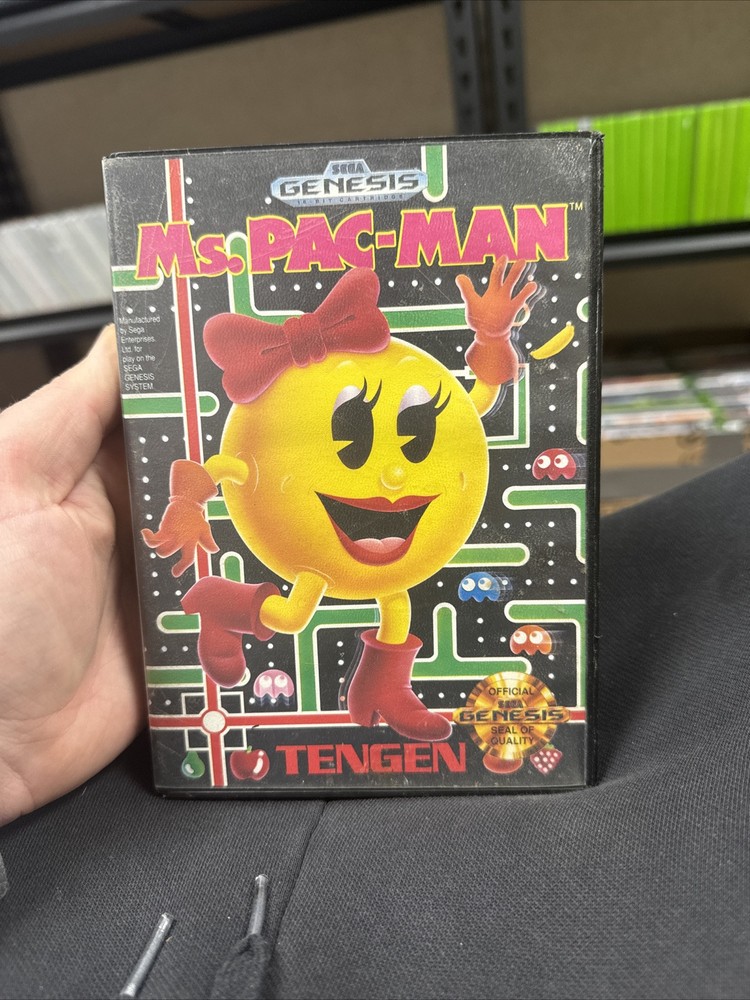 Ms. Pac-Man (Sega Genesis, 1991) Tested - Box & Game