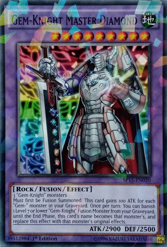 SP15-EN030 GEM-KNIGHT MASTER DIAMOND SHATTERFOIL RARE 1ST EDITION YuGiOh CARD