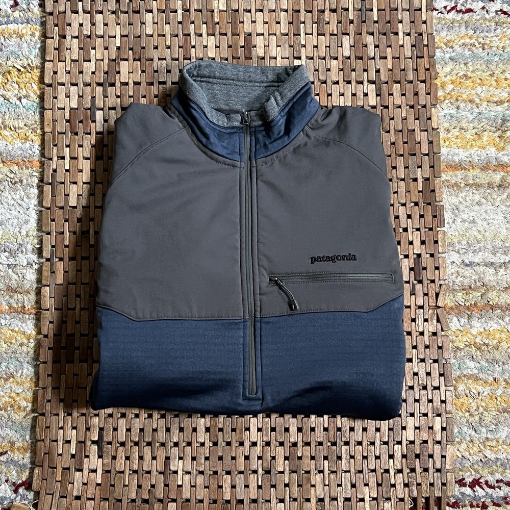 Patagonia Fitz Roy Regulator R1 Tech Face 1/4 Forge Forge Grey Blue Men’s Medium