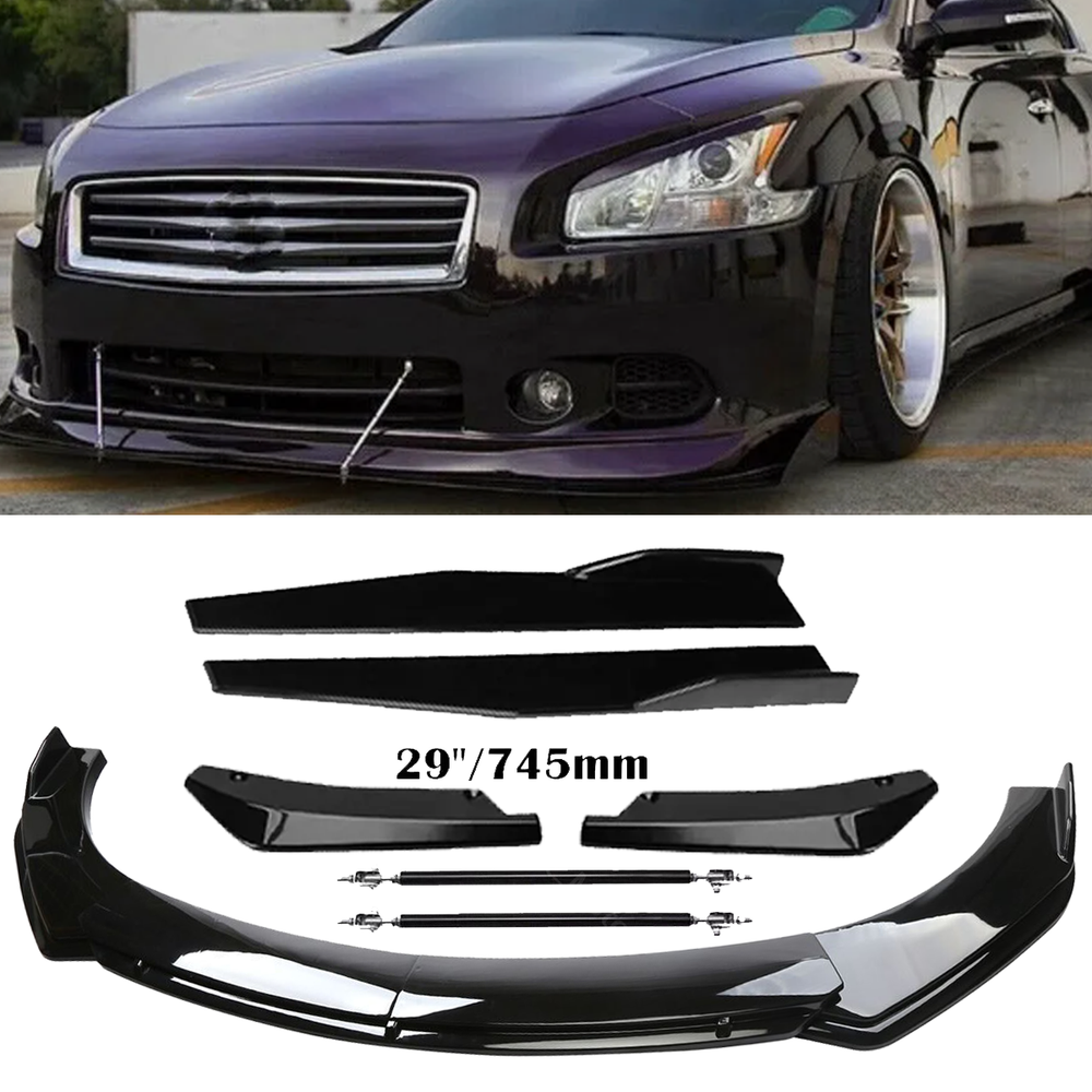 For Nissan Maxima ST Front Rear Bumper Lip Spoiler Splitter Body Kit Side Skirt