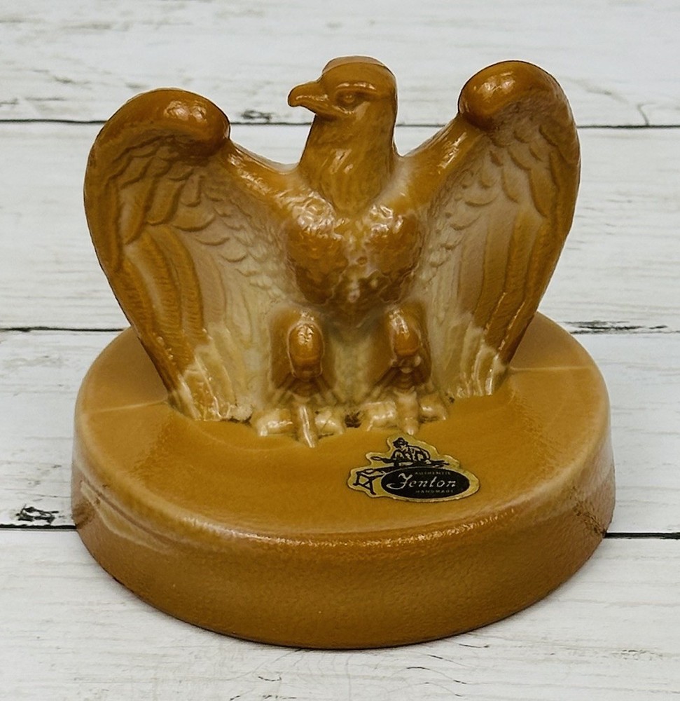 Fenton Chocolate Slag Glass Eagle Paperweight 4