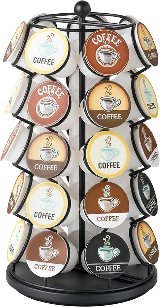 Nifty K Cup Holder – Compatible with K-Cups, Coffee Pod Carousel | 35 K Cup Hold