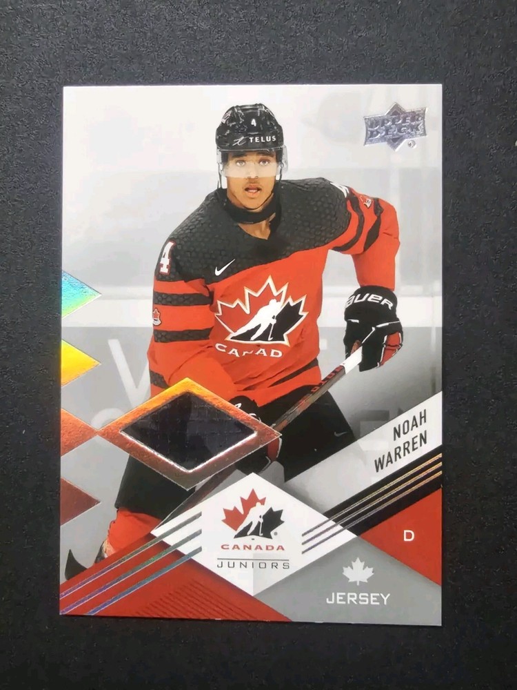 2024 UD Team Canada Game Used Jersey #53 Noah Warren